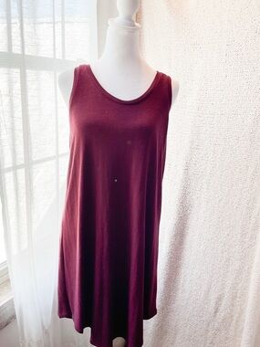 Leith Burgundy Sleeveless Midi Dress